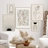 Abstract Line Drawing Boho Poster